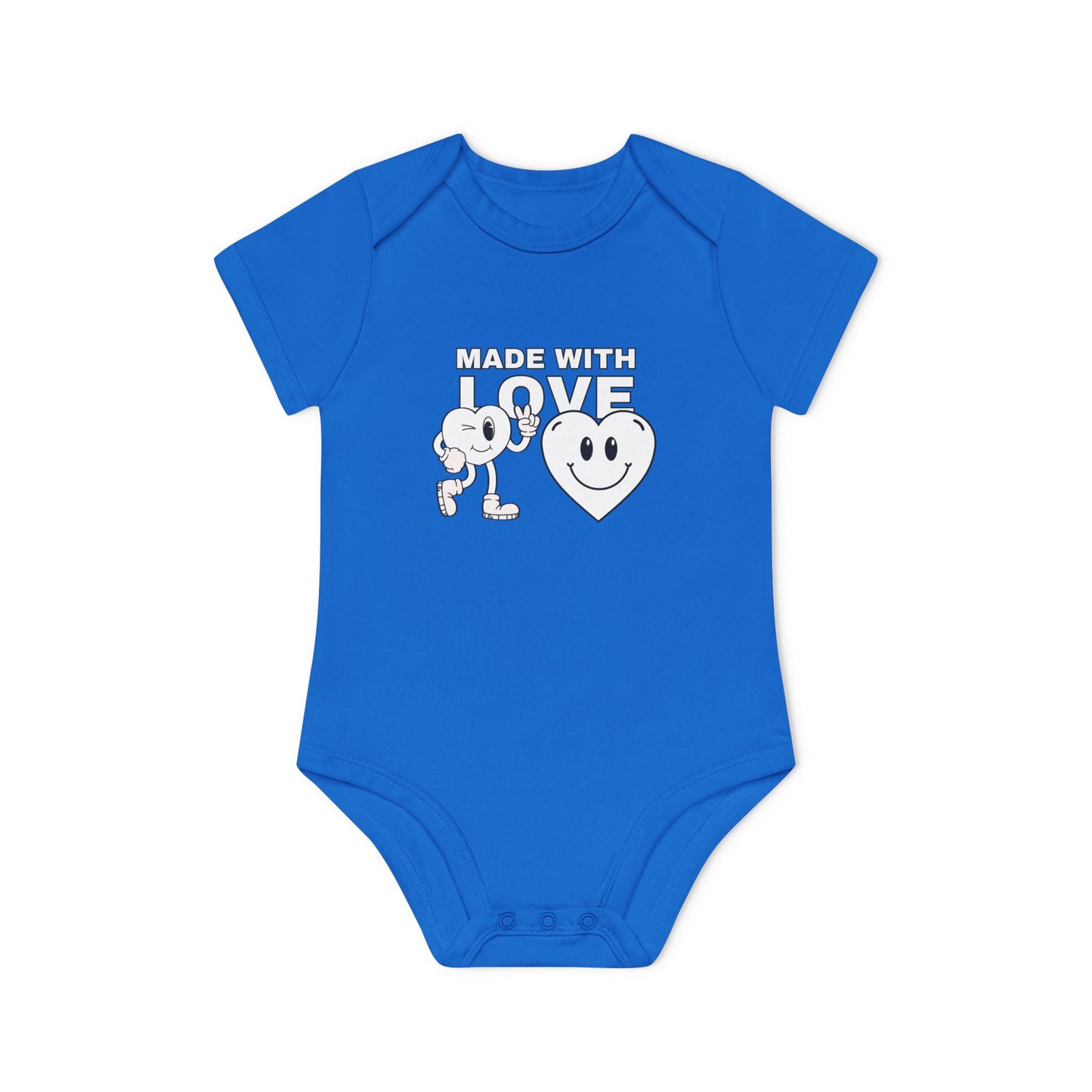 Cute Organic Baby Bodysuit - Made with Love, Eco-Friendly Newborn Gift, Baby Shower Outfit, Infant Apparel, Adorable Baby Clothing
