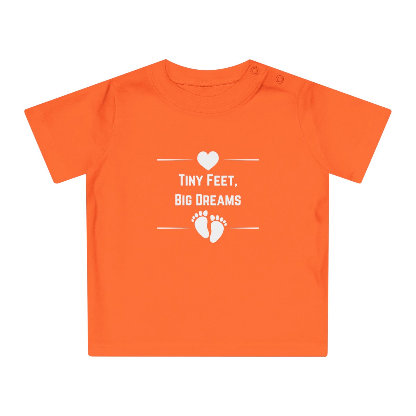 Heartfelt Baby T-Shirt - Tiny Feet Big Dreams, Infant Tee, Newborn Outfit, Baby Shower Gift, Cute Baby Clothes