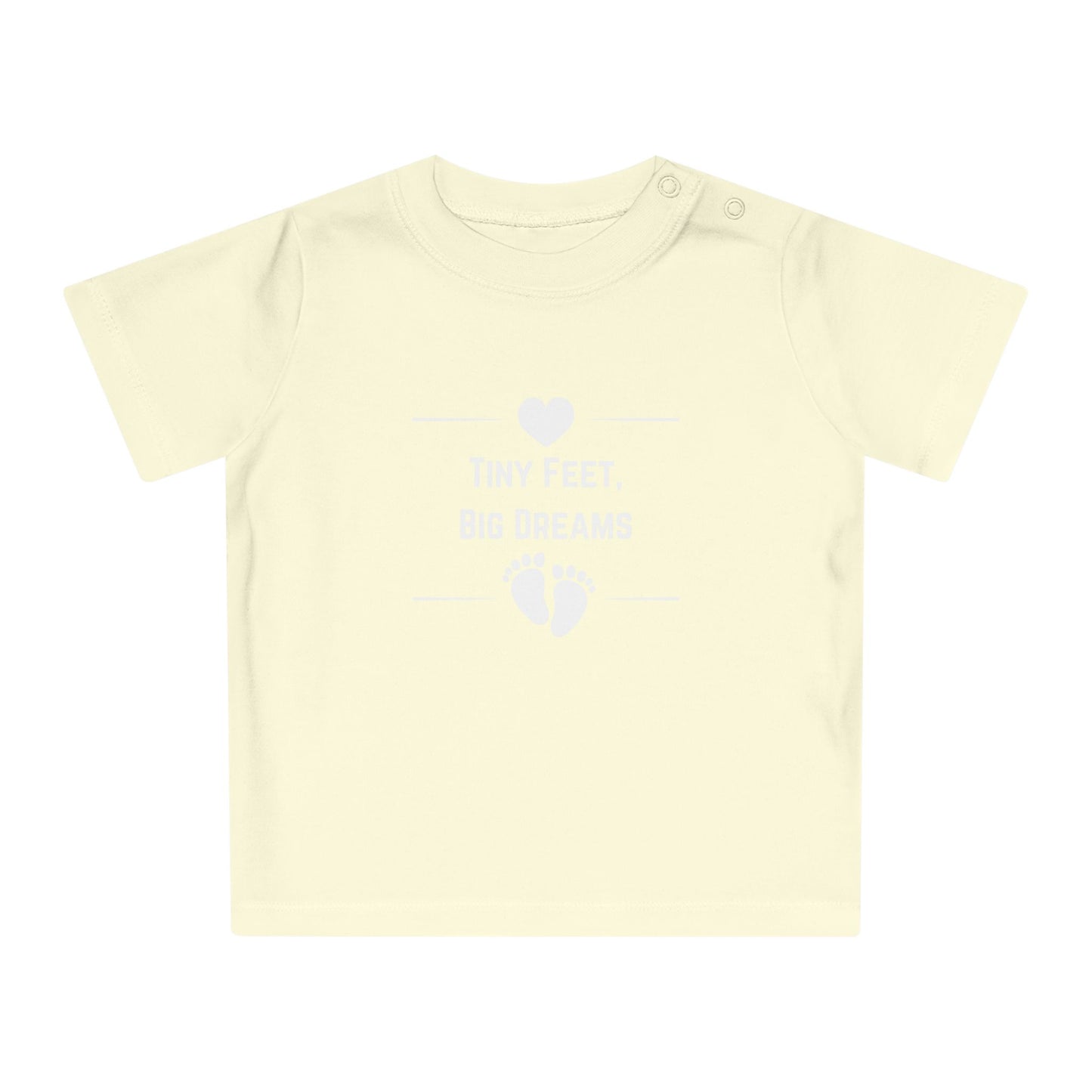 Heartfelt Baby T-Shirt - Tiny Feet Big Dreams, Infant Tee, Newborn Outfit, Baby Shower Gift, Cute Baby Clothes