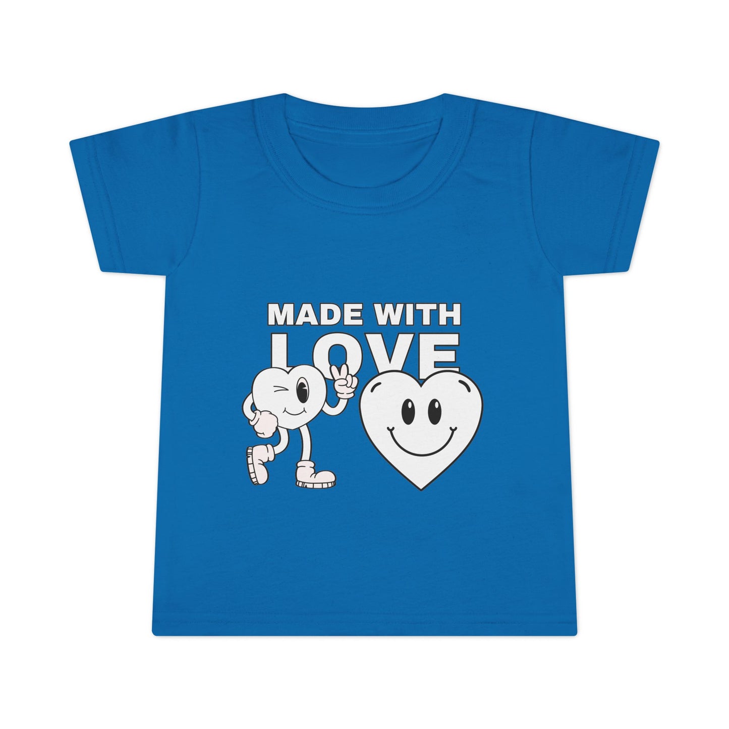 Toddler T-Shirt - Made with Love, Cute Kids Tee, Baby Love Shirt, Gift for Toddlers, Valentine's Day Apparel