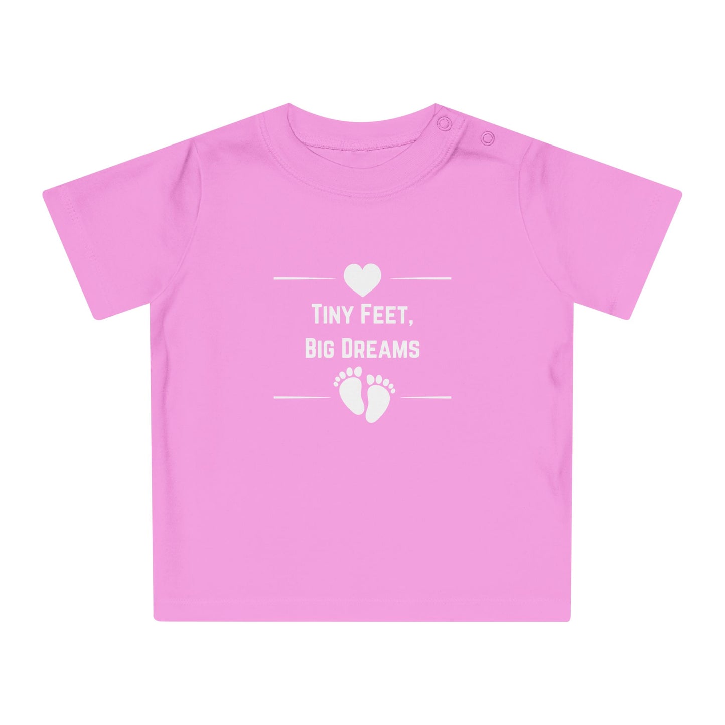 Heartfelt Baby T-Shirt - Tiny Feet Big Dreams, Infant Tee, Newborn Outfit, Baby Shower Gift, Cute Baby Clothes