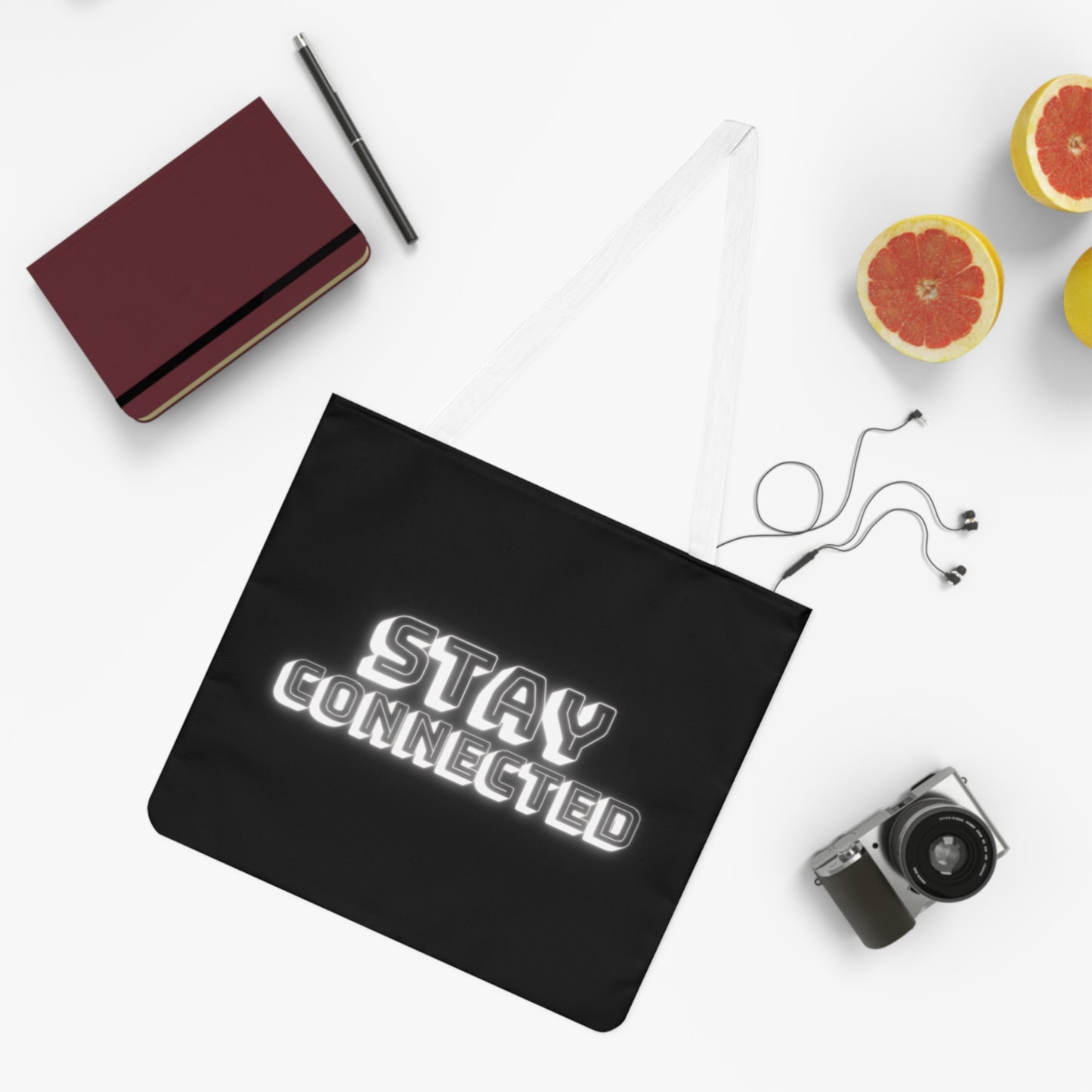 Stylish Shoulder Tote Bag - Stay Connected, Trendy Tote, Everyday Carry Bag, Gift for Friends, Fashion Statement, Eco-Friendly Bag