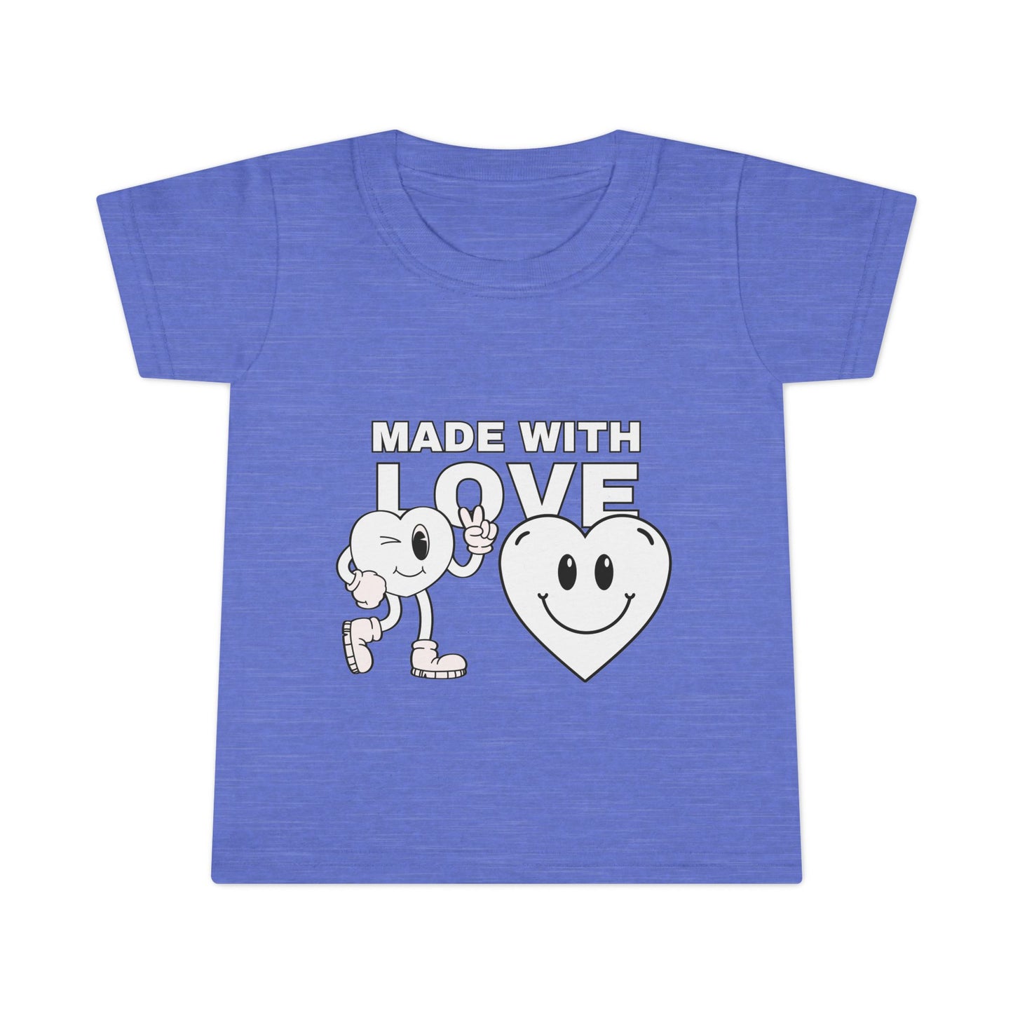 Toddler T-Shirt - Made with Love, Cute Kids Tee, Baby Love Shirt, Gift for Toddlers, Valentine's Day Apparel