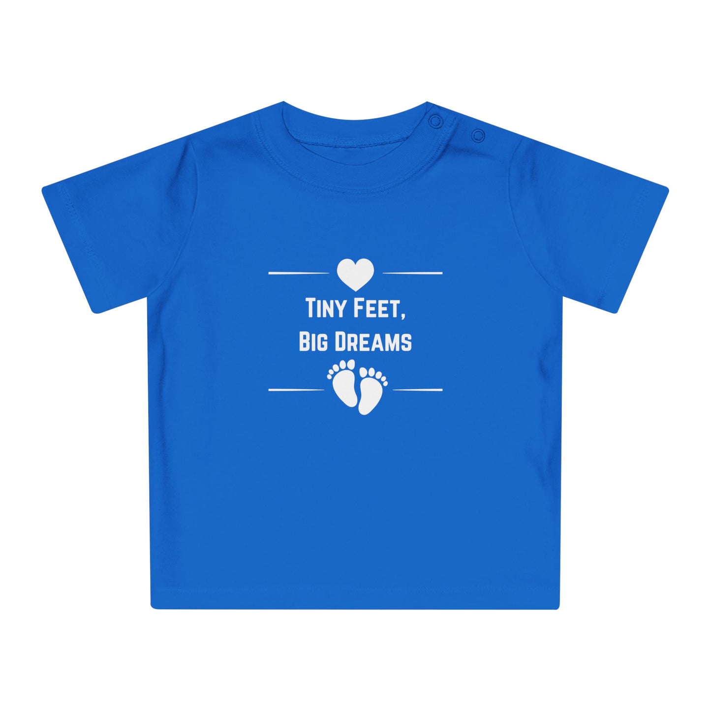 Heartfelt Baby T-Shirt - Tiny Feet Big Dreams, Infant Tee, Newborn Outfit, Baby Shower Gift, Cute Baby Clothes