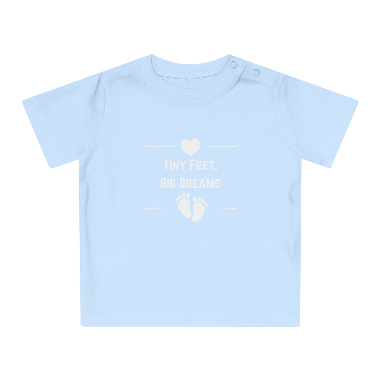 Heartfelt Baby T-Shirt - Tiny Feet Big Dreams, Infant Tee, Newborn Outfit, Baby Shower Gift, Cute Baby Clothes