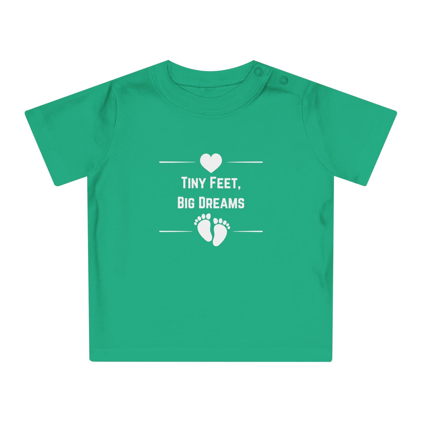 Heartfelt Baby T-Shirt - Tiny Feet Big Dreams, Infant Tee, Newborn Outfit, Baby Shower Gift, Cute Baby Clothes