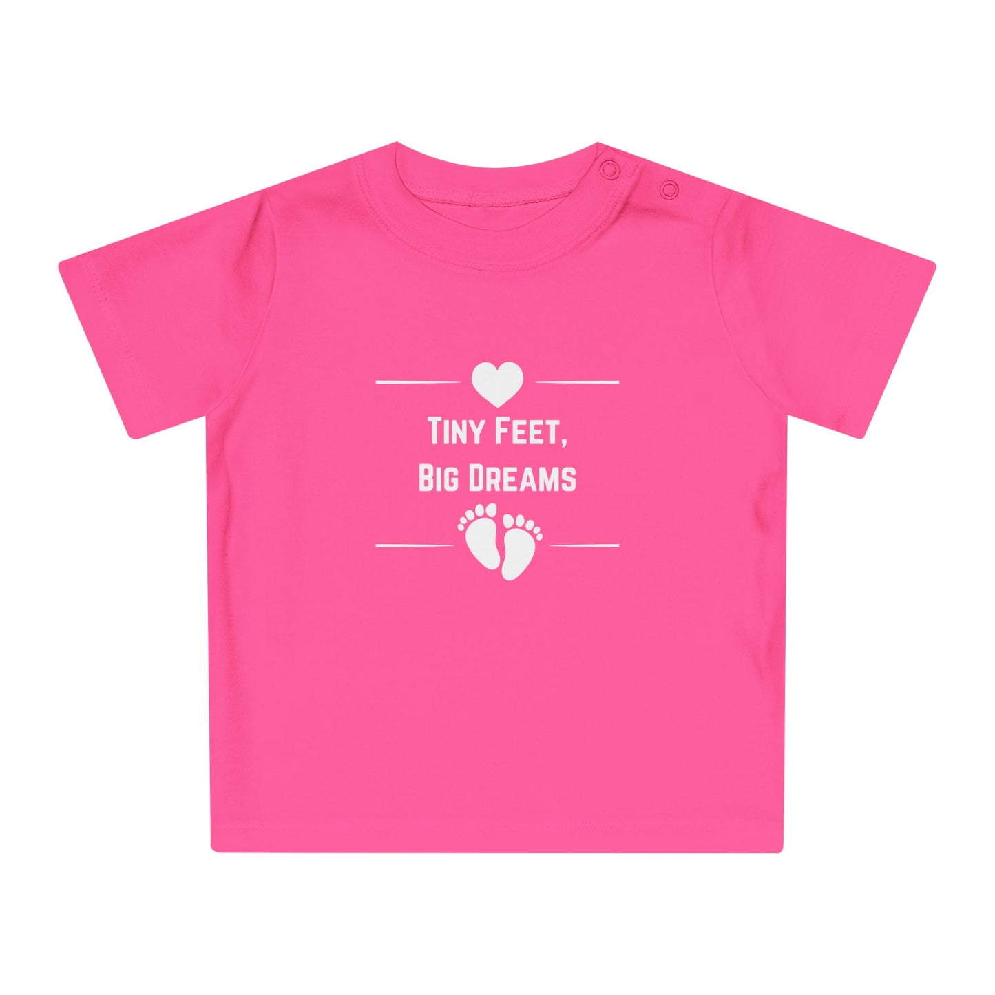 Heartfelt Baby T-Shirt - Tiny Feet Big Dreams, Infant Tee, Newborn Outfit, Baby Shower Gift, Cute Baby Clothes