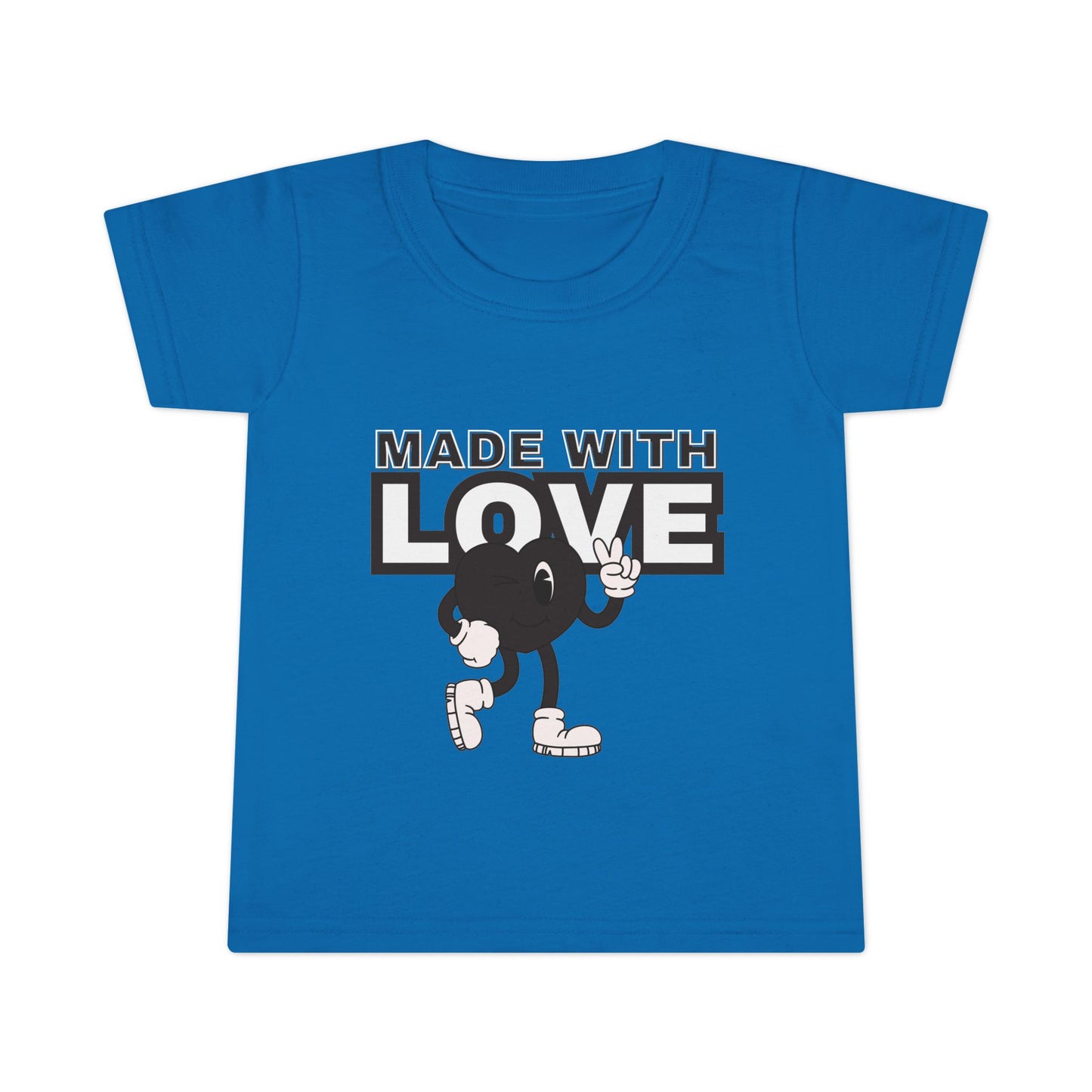 Toddler T-Shirt: Made with Love Graphic Tee, Cute Gift, Kids Apparel, Birthday Outfit, Everyday Wear
