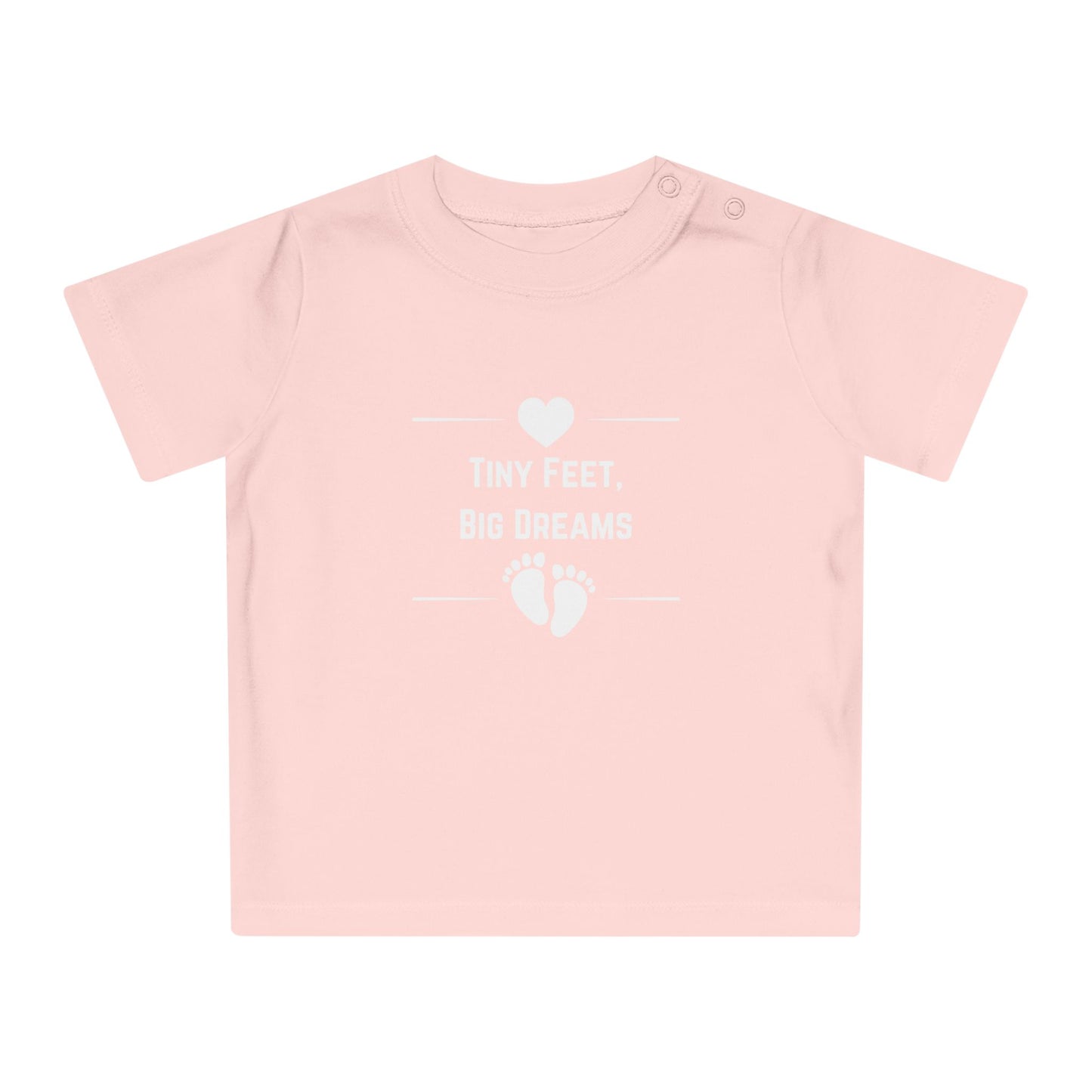 Heartfelt Baby T-Shirt - Tiny Feet Big Dreams, Infant Tee, Newborn Outfit, Baby Shower Gift, Cute Baby Clothes