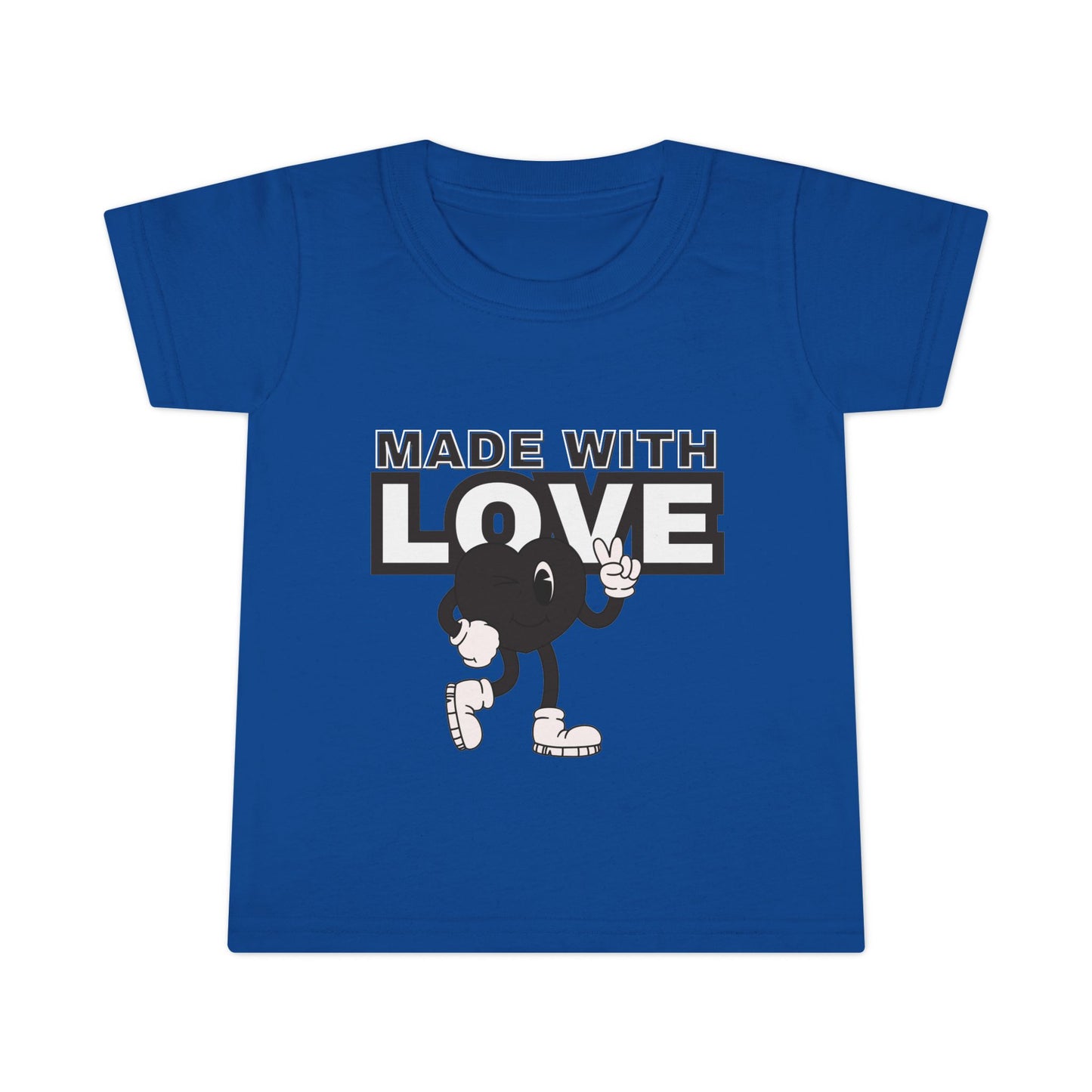 Toddler T-Shirt: Made with Love Graphic Tee, Cute Gift, Kids Apparel, Birthday Outfit, Everyday Wear