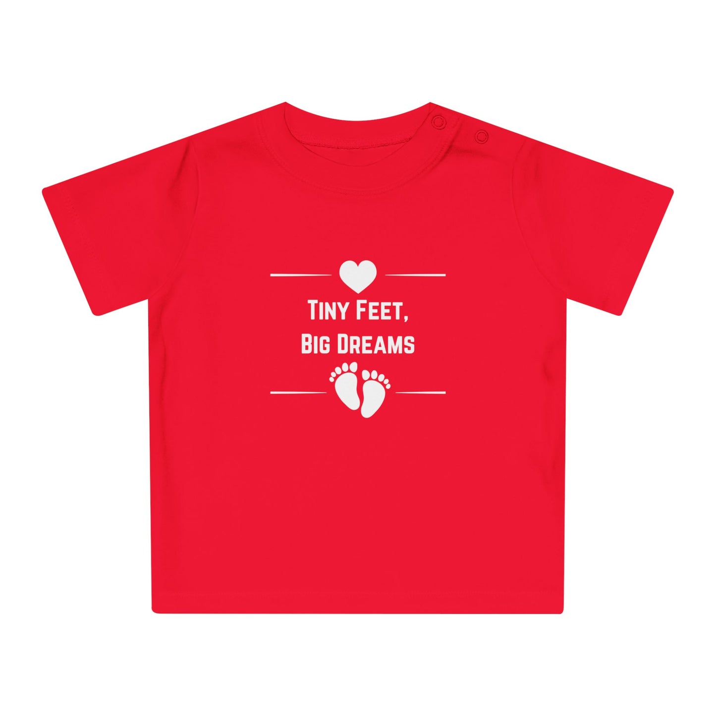 Heartfelt Baby T-Shirt - Tiny Feet Big Dreams, Infant Tee, Newborn Outfit, Baby Shower Gift, Cute Baby Clothes