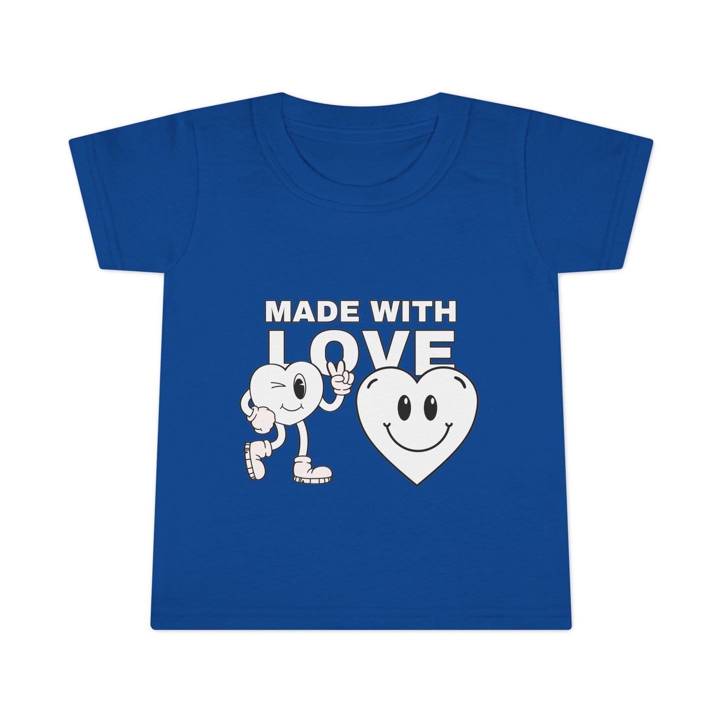 Toddler T-Shirt - Made with Love, Cute Kids Tee, Baby Love Shirt, Gift for Toddlers, Valentine's Day Apparel