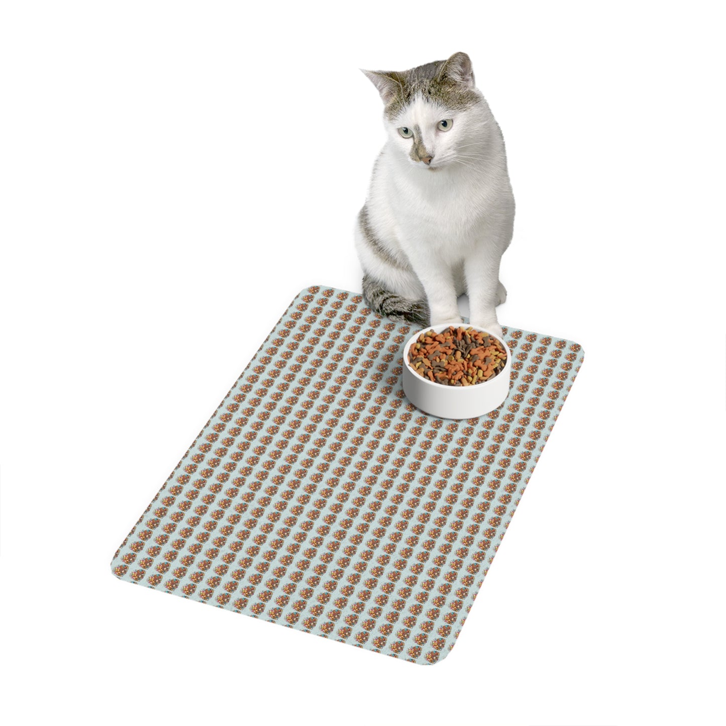 Chic Pet Food Mat for Stylish Pets, Animal Lovers Gift, Pet Accessory, Dog Dish Mat, Cat Feeding Mat, Modern Pet Decor
