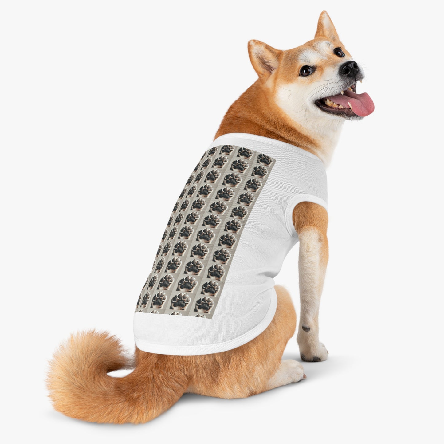 Stylish Pet Tank Top - Cute Animal Paw Print, Summer Dog Apparel, Pet Gift, Party Outfit, Comfortable Dog Tank