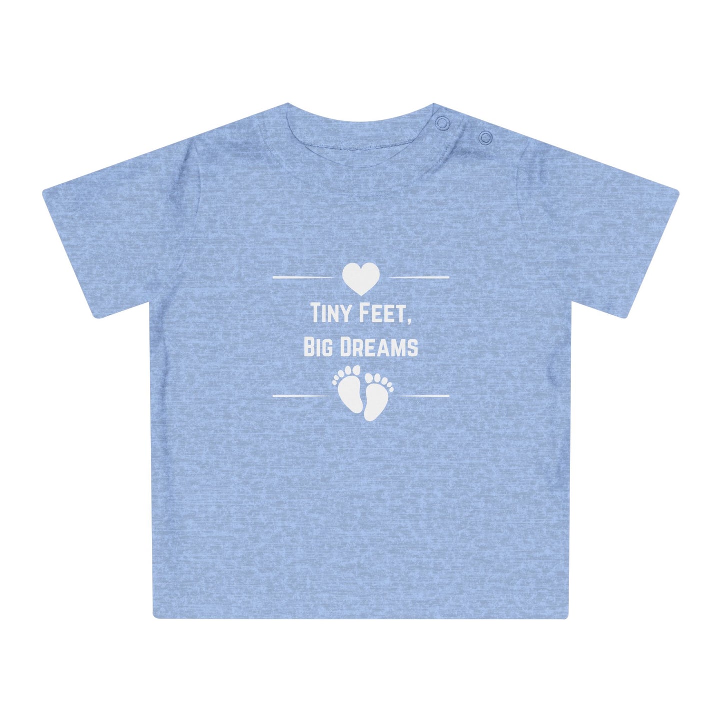 Heartfelt Baby T-Shirt - Tiny Feet Big Dreams, Infant Tee, Newborn Outfit, Baby Shower Gift, Cute Baby Clothes